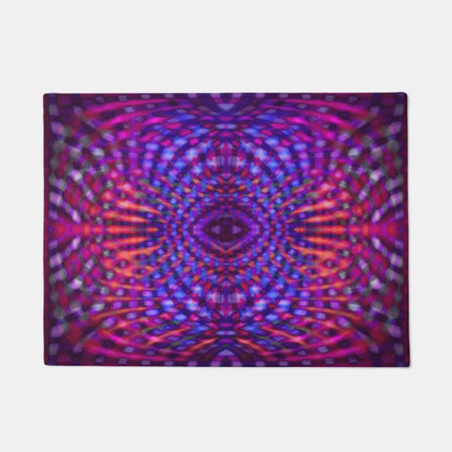 Paillasson Motif psychédélique coloré (Devant)