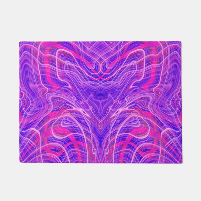 Paillasson Motif psychédélique violet (Devant)