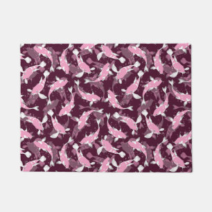 Paillasson Motif rose et violet - Koi Fish
