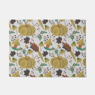 Paillasson Motif sans couture de citrouilles tropicaux et car