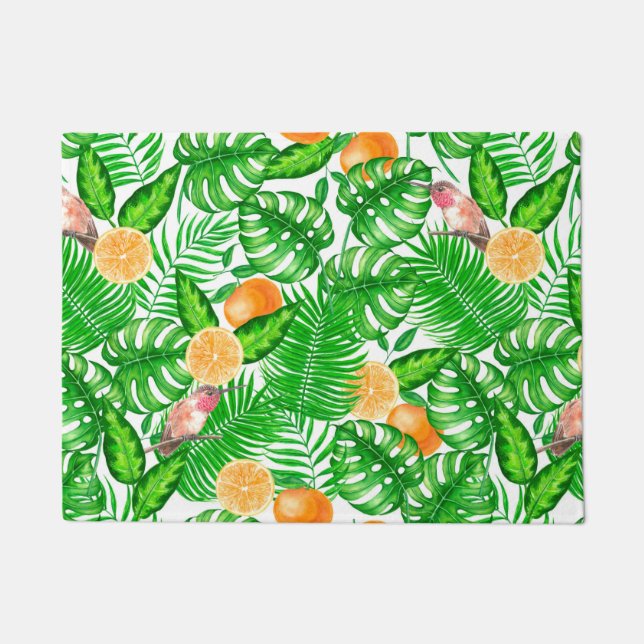 Paillasson Motif tropical, colibris II (Devant)