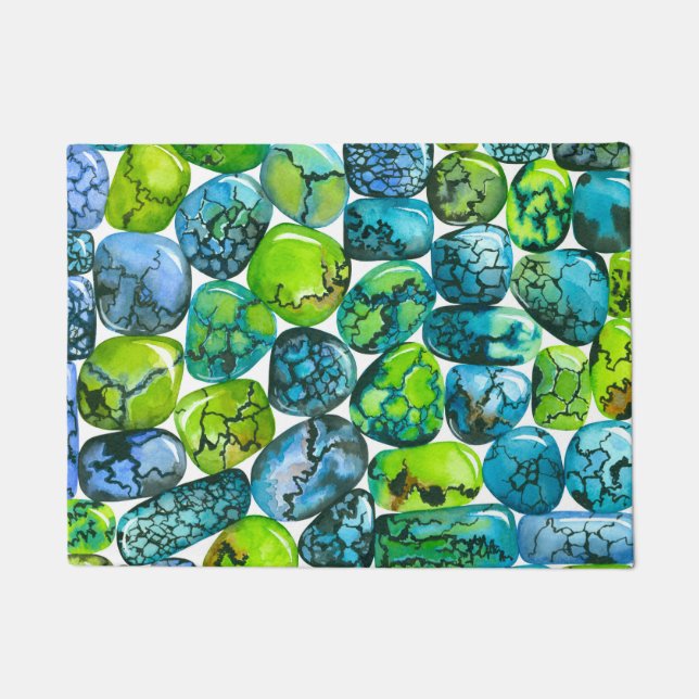Paillasson Motif turquoise (Devant)