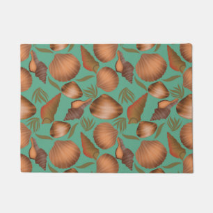 Paillasson Motif turquoise de coquillages nautiques