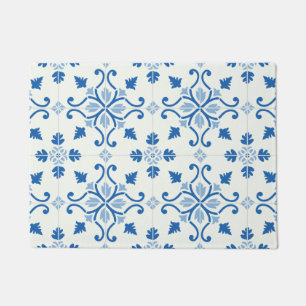 Paillasson Motif vintage de tuile d'Azulejo de Portugais