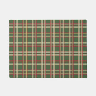 Paillasson Motif vintage vert Plaid