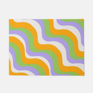 Paillasson Motif Y2k Abstrait de la couche Super d'onde rétro