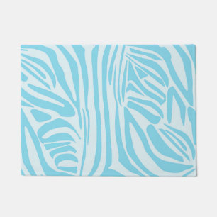 Paillasson Motif Zèbre Bleu