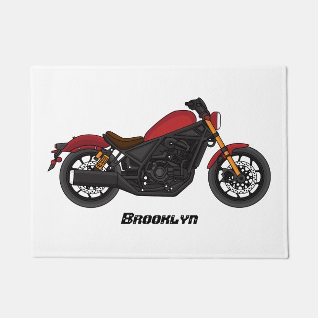 Paillasson moto de style croiseur cool (Devant)