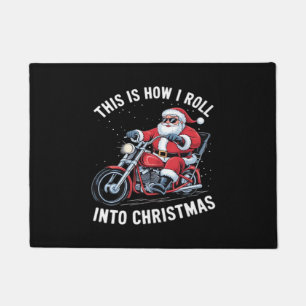 Paillasson Moto Santa Claus moto Noël Essenti