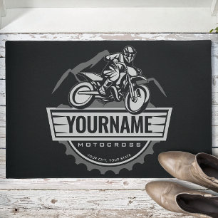 Paillasson Motocross personnalisée Rider Dirt Bike Hill Racin