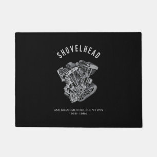 Paillasson Motocyclette HD Vtwin Shovelhead Engine Dessin Vél