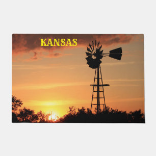 Paillasson Moulin à vent du Kansas Mat de la porte couchée
