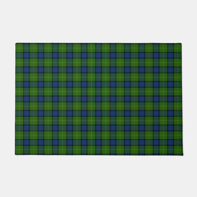 Paillasson Muir Moore écossais vert bleu plaid (Devant)