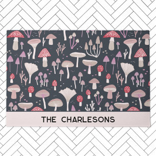 Paillasson Mushroom Toadstool Fungi Nom de famille Personnali