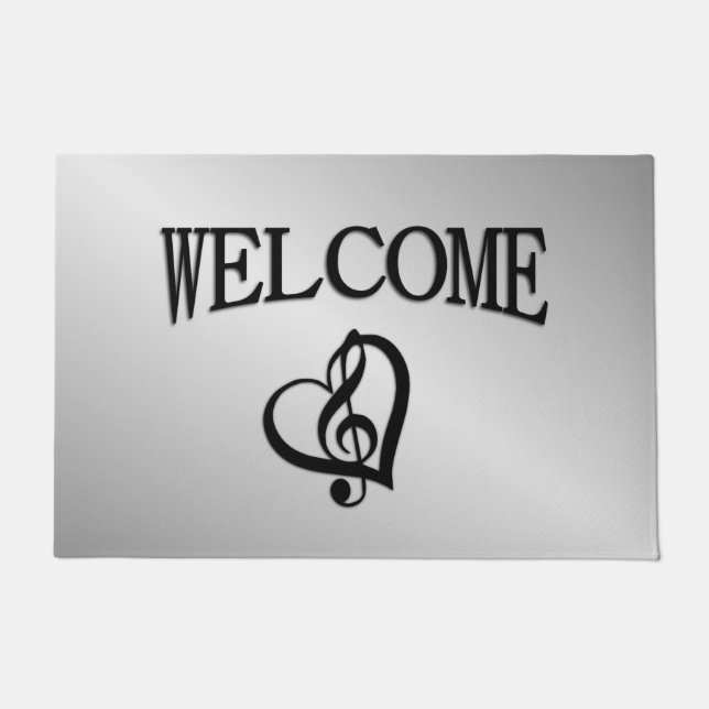 Paillasson Music G Heart Welcome (Devant)