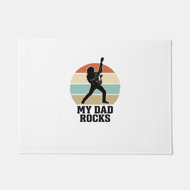 Paillasson My Dad Rocks Vintage Guitar Sunset Shirt Design_1 (Devant)