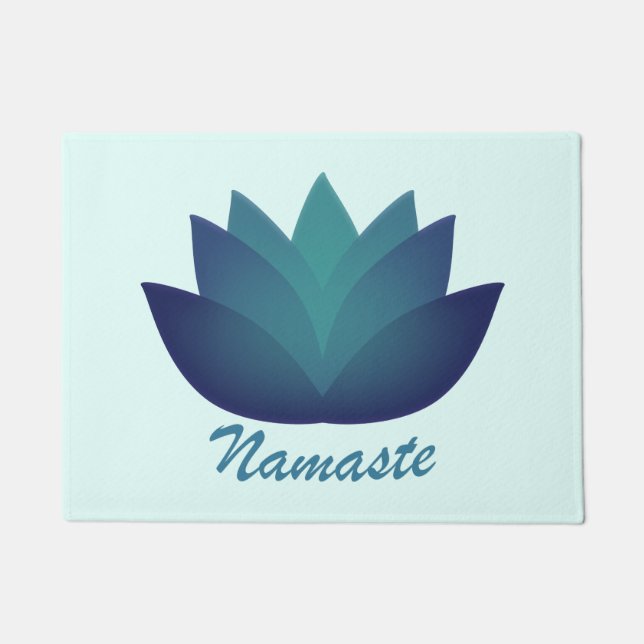 Paillasson Namaste Aquamarine Lotus Flower (Devant)