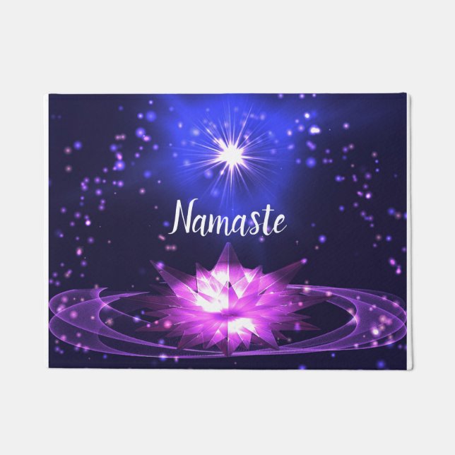 Paillasson Namaste Crystal Lotus Metaphysical Bienvenue (Devant)