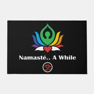 Paillasson "Namasté... Un moment" Bienvenue au Mat