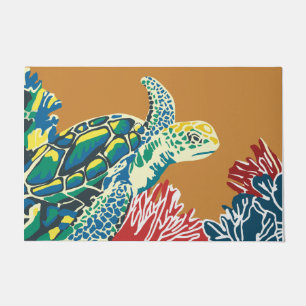 Paillasson Natation Tortue de mer Porte d'été, Nouveau cadeau
