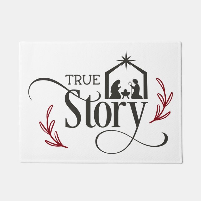 Paillasson Nativité True Story Noël (Devant)