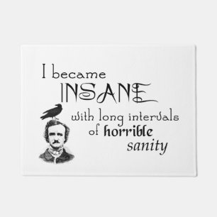 Paillasson Natte aliénée de citation d'auteur de Poe Raven
