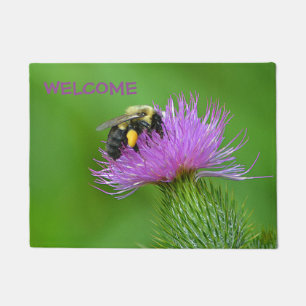 Paillasson Natte bienvenue d'abeille et de chardon