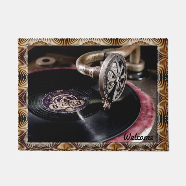 Paillasson Natte démodée de Tourne-disques (Devant)