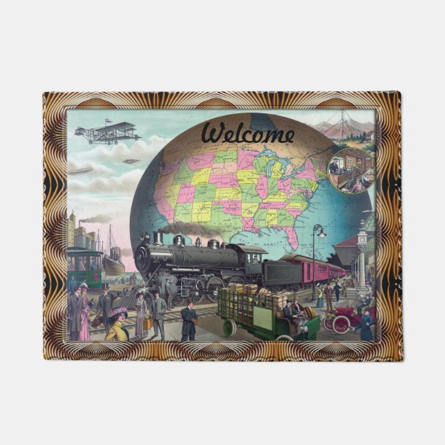 Paillasson Natte du monde de galaxie (Devant)