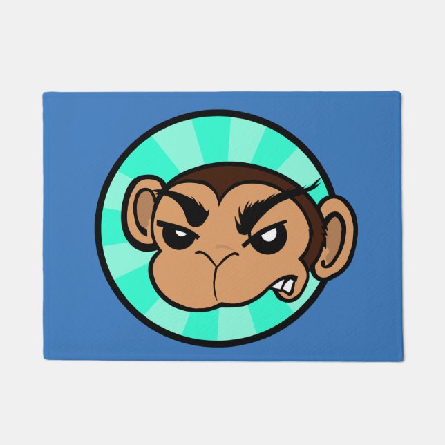 PAILLASSON NATTE FRUSTRANTE DRÔLE DE SINGE (Devant)