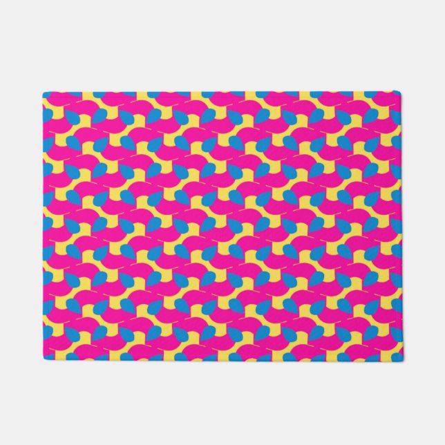 Paillasson Natte magenta, bleue et jaune (Devant)
