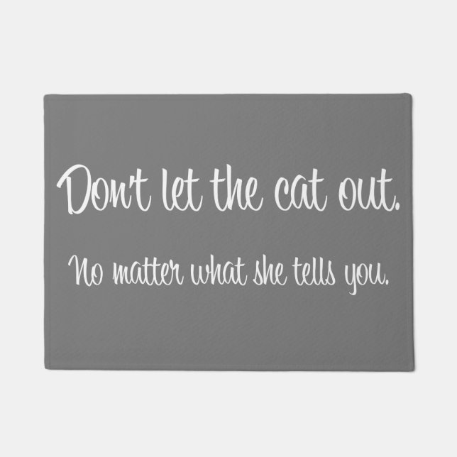 Paillasson "Natte ne laissez pas chat" (Devant)