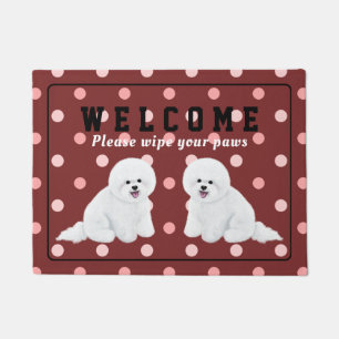 Paillasson Natte personnalisable de Bichon Frise