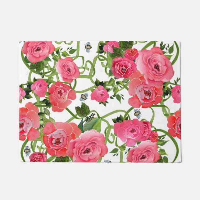 Paillasson Natte rose de pivoine (Devant)