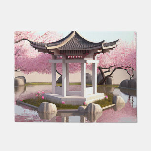 Paillasson Nature Beauté Sakura Cherry Blossom Vue jardin