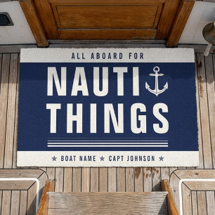 Paillasson Nauti Choses Ancre Bienvenue à Bord Bateau