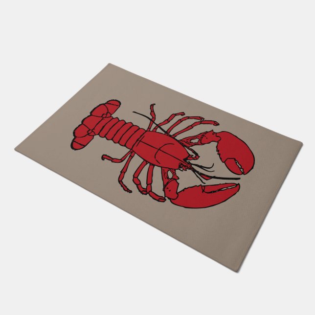 Paillasson nautique de plage de homard   mignon (Incliné)