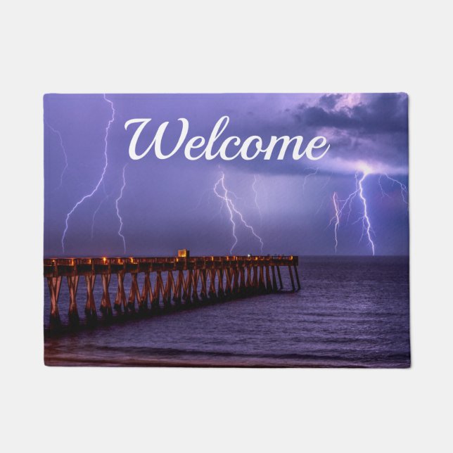 Paillasson Navarre Floride Lightning Storm Welcome Doormat (Devant)