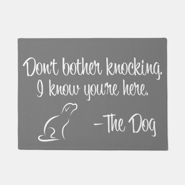 Paillasson "Ne prenez pas la peine de frapper" la natte (Devant)