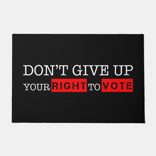 Paillasson Ne renoncez pas à votre droit de vote des couleurs (Devant)