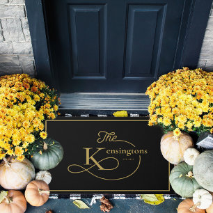 Paillasson N'importe quelle couleur   Monogramme de nom de fa