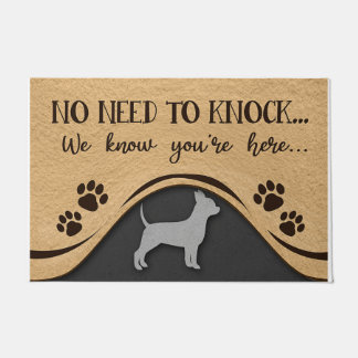 Paillasson No Need To Knock Mat, Funny Chihuahua Design