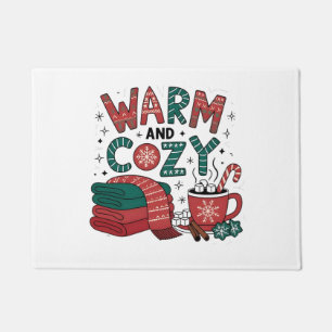Paillasson Noël chaud et cosy, chocolat chaud de Noël