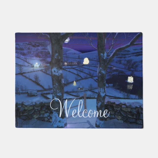 Paillasson Noël dans le mat de dorure (Devant)