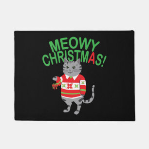 Paillasson Noël du chat Meowy