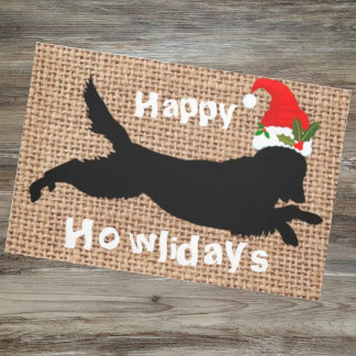 Paillasson Noël howlidays Funny golden extraction burlap