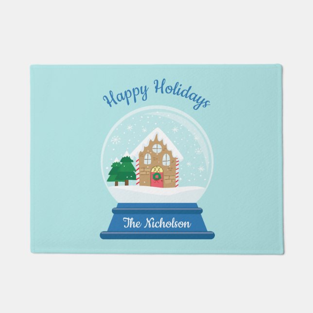 PAILLASSON NOËL NEIGE GLOBE (Devant)