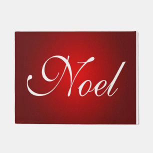 Paillasson Noël Noel Rouge Blanc Fête Design