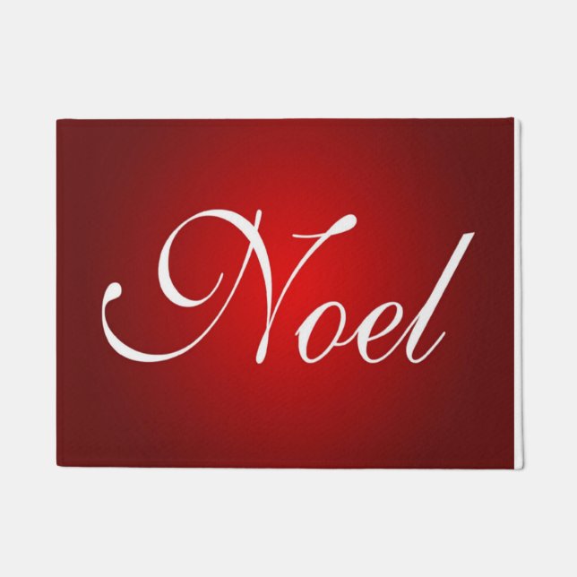 Paillasson Noël Noel Rouge Blanc Fête Design (Devant)