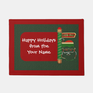 Paillasson Noël Père Noël Face Holiday Personnalisé